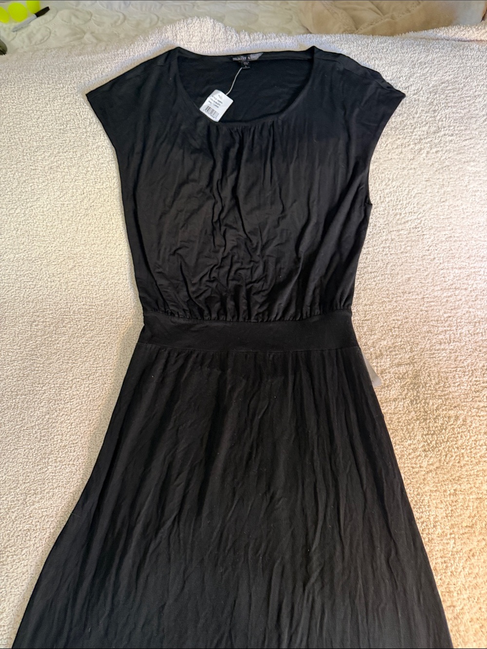 Felicity and Coco Black Women's Elastic-Waist long Dress size L